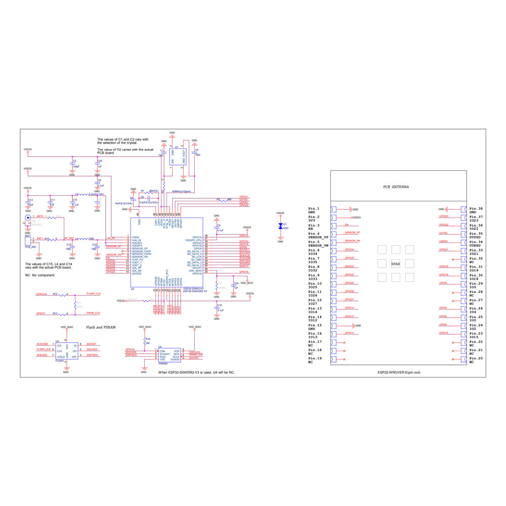 ESP32-WROVER-E-N16R8(16MB)